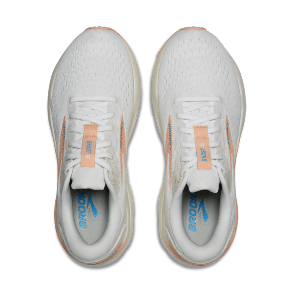 Brooks Womens Ghost 16 (White/Blue Wash/Peach)