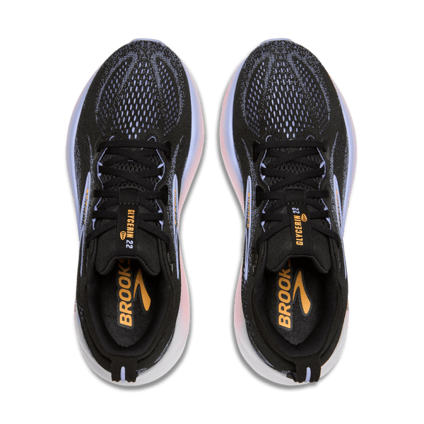 Brooks Womens Glycerin 22 (Black/Blue Heron/Orange)