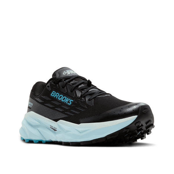 Brooks Mens Cascadia 19 GTX (Black/Ebony/Blue Flower)