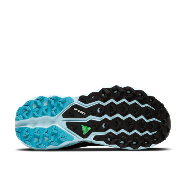 Brooks Mens Cascadia 19 GTX (Black/Ebony/Blue Flower)