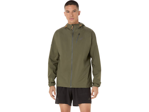Asics Mens Fiji Trail Waterproof Jacket (Mantle Green)