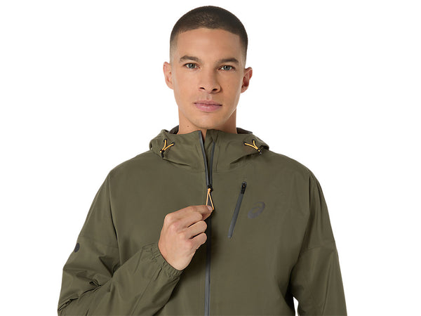 Asics Mens Fiji Trail Waterproof Jacket (Mantle Green)