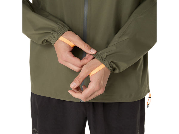 Asics Mens Fiji Trail Waterproof Jacket (Mantle Green)