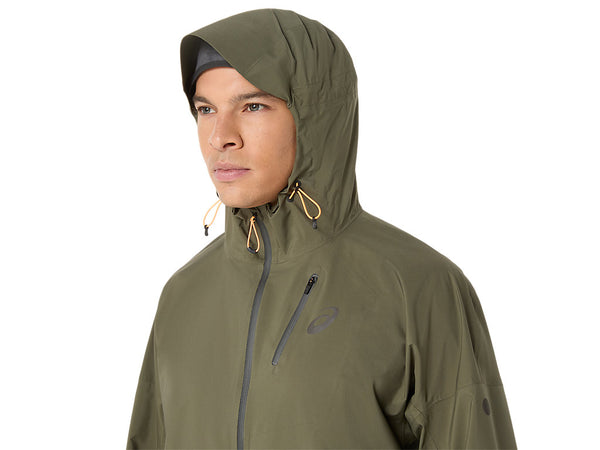 Asics Mens Fiji Trail Waterproof Jacket (Mantle Green)