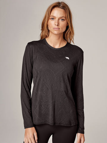 Running Bare Elevate Air L/S Tee (Black)