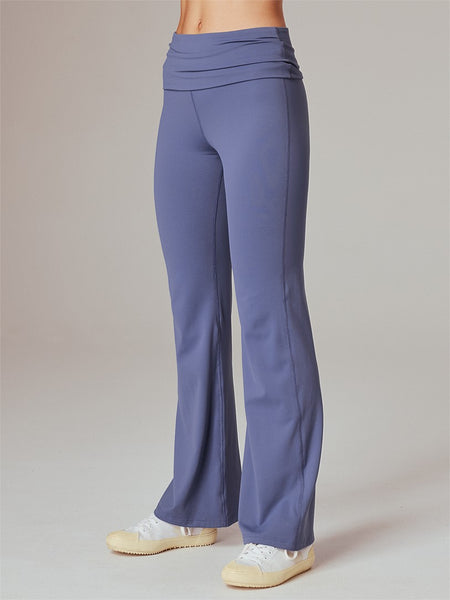 Running Bare Fold Over Yoga Pants (Stardust)