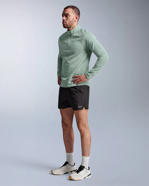 2XU Mens Ignition Haptic 1/4 Zip (Eucalyptus/Reflective)