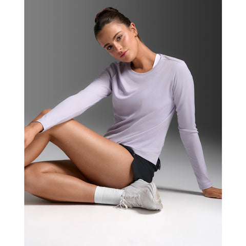 2XU Womens Aero Mes L/S (Violet/Violet Refelective)