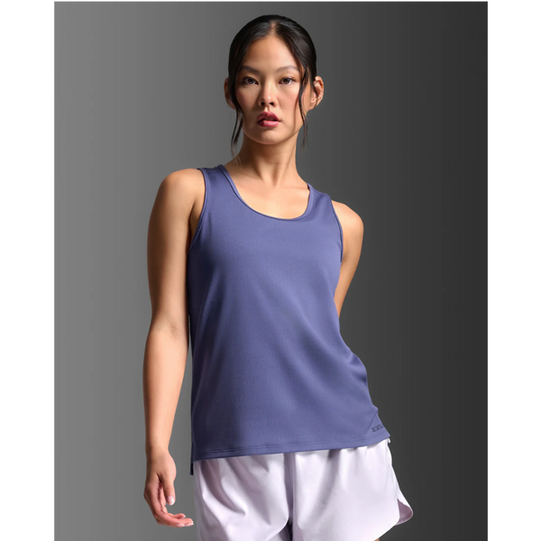 2XU Womens Aero Mesh Singlet (Future Dusk/ Future Dusk Reflective)