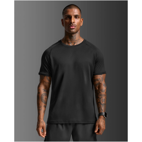 2XU Mens Aero Mesh Tee (Black/Silver Reflective)