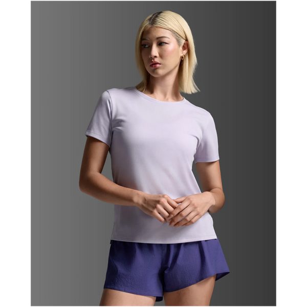 2XU Womens Aero Mesh Tee (Virtual Violet/ Violet Reflective)