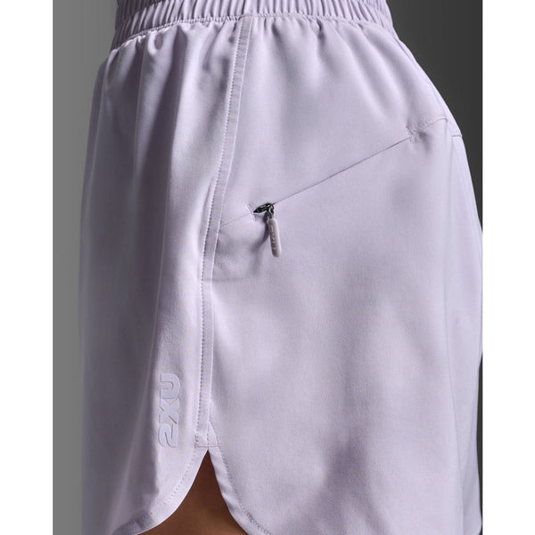 2XU Womens Aero Hi-Rise 4” Shorts (Virtual Violet/Violet Reflect)