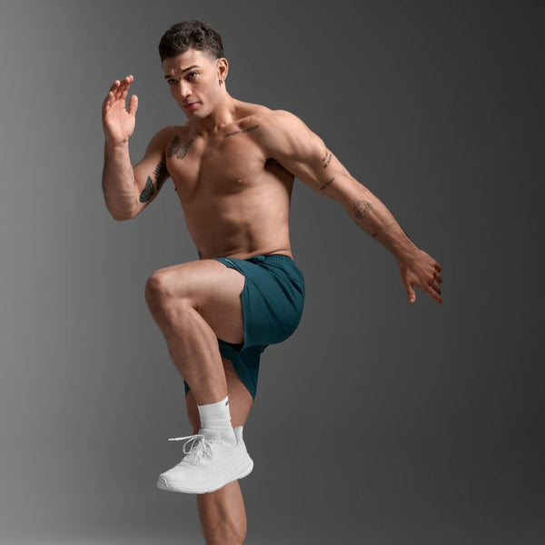 2XU Mens Aero 5" Run Short (Dark Moss/Silver Reflective)