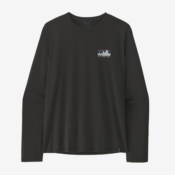 Patagonia Mens L/S Run Cap Cool Daily Graphic Shirt (‘73 Skyline/Black)