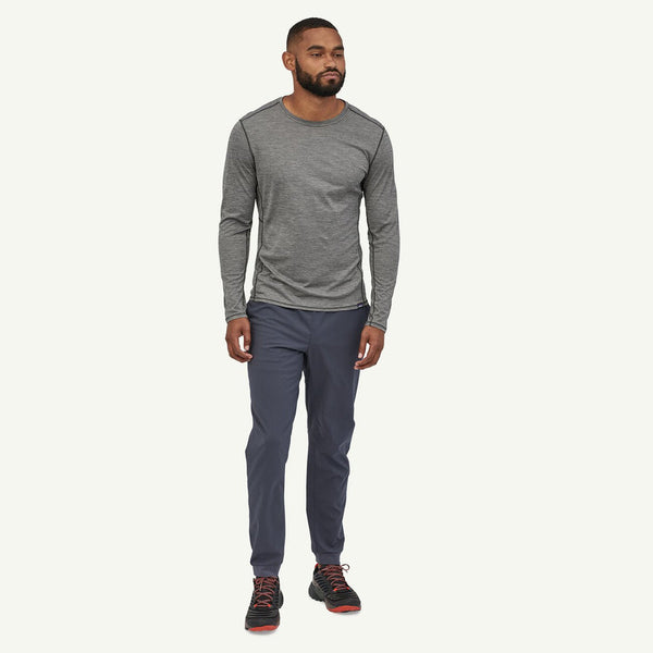 Patagonia M Cap Cool Lightweight L/S Run Tee (Forge Grey/Feather Grey)