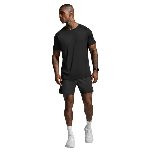 2XU Mens Aero Mesh Tee (Black/Silver Reflective)