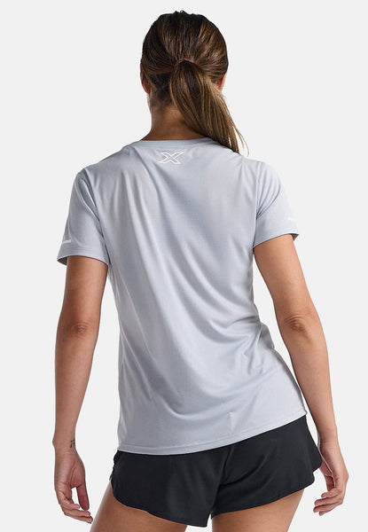 2XU Womens Aero Tee (Harbor Mist/White Reflective)