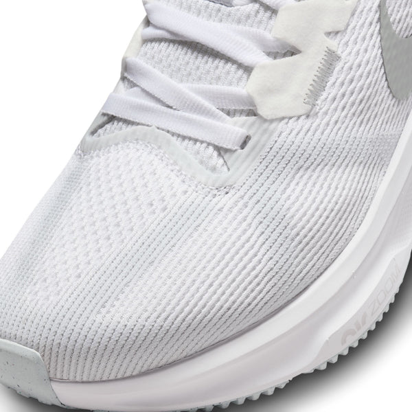Nike Womens Air Zoom Structure 25 (White/Metallic Silver)