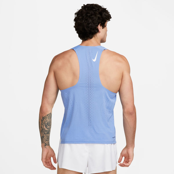 Nike Mens Aeroswift Run Singlet (Polar/White stripes)