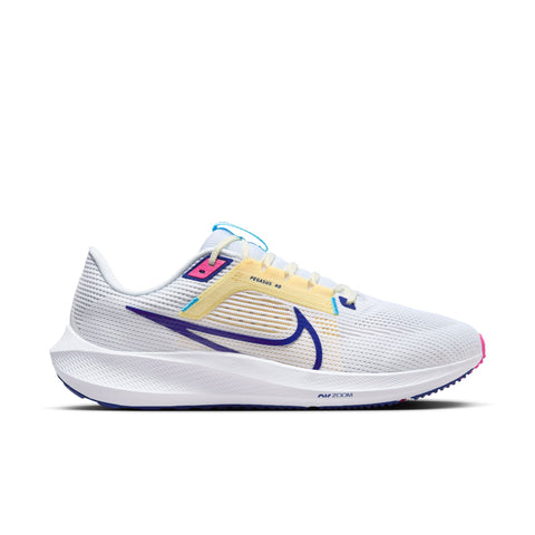 Nike Mens Pegasus 40 (White/Deep Royal Blue)