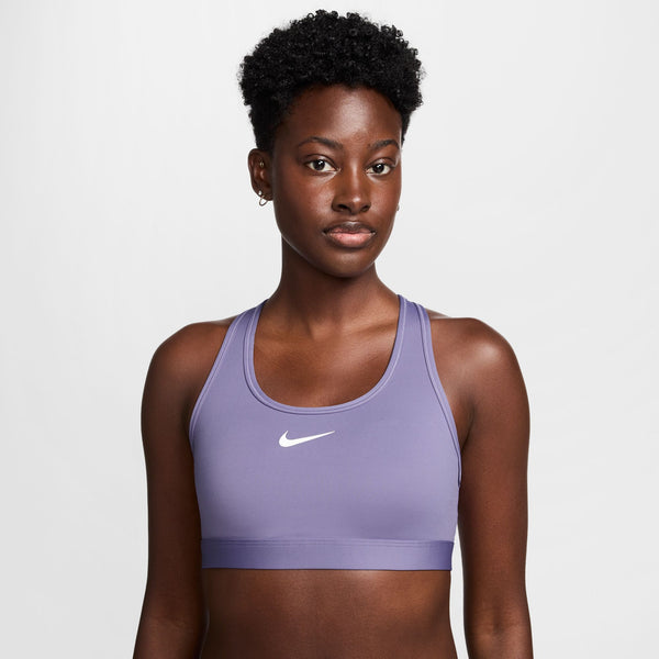 Nike Womens Swoosh Medium Support Sports Bra (Purple)