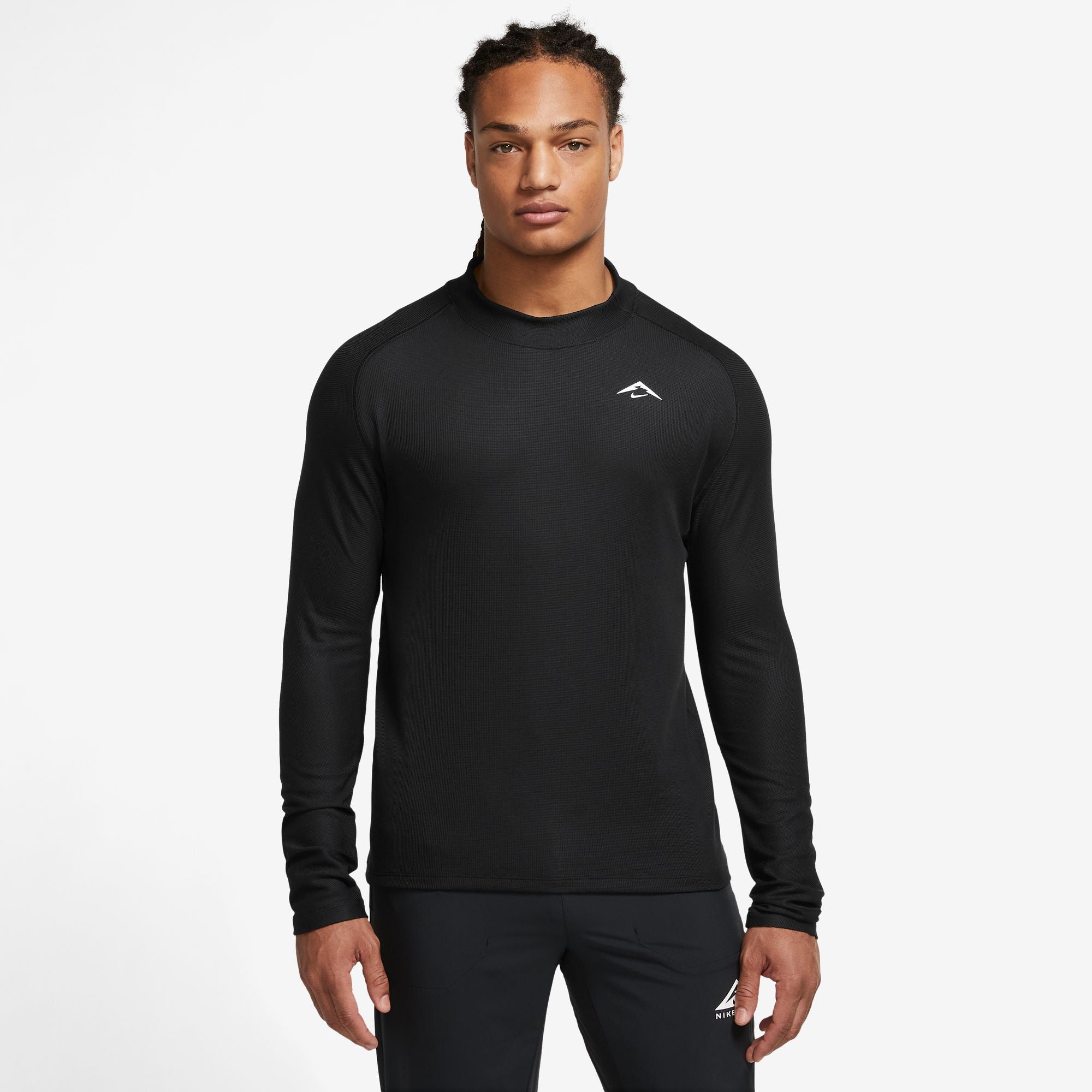Nike Mens Dri-Fit Trail L/S Run Top (Black)