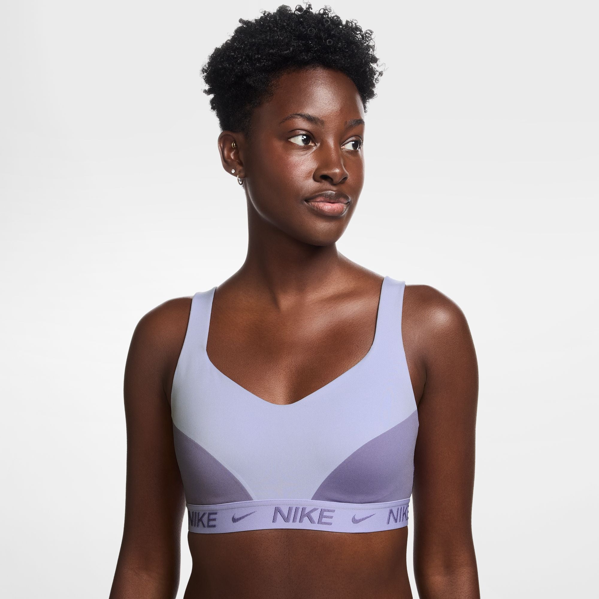 Nike Womens Dri-Fit Indy High-Support Sports Bra (Purple)