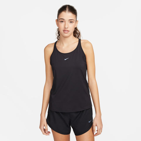 Nike Womens One Classic DF Strappy Run Tank (Black)