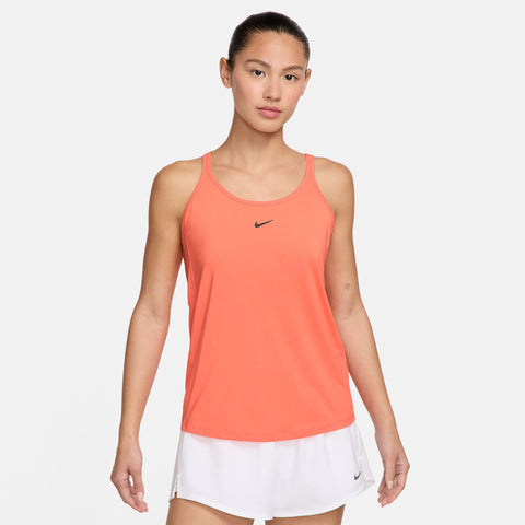 Nike Womens One Classic DF Strappy Run Tank (Wild Mango/Black)