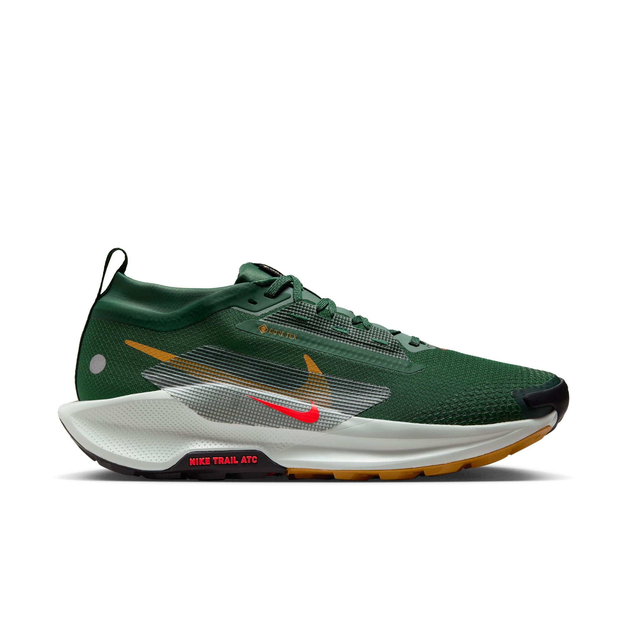 Nike Mens Pegasus Trail 5 GTX (Fir/Bright Crimson-Clay Green)