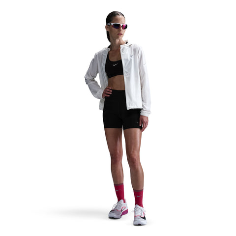 Nike Womens High-Waisted 4'' Tight Run Shorts with Pockets (Black)