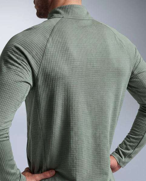 2XU Mens Ignition Haptic 1/4 Zip (Eucalyptus/Reflective)