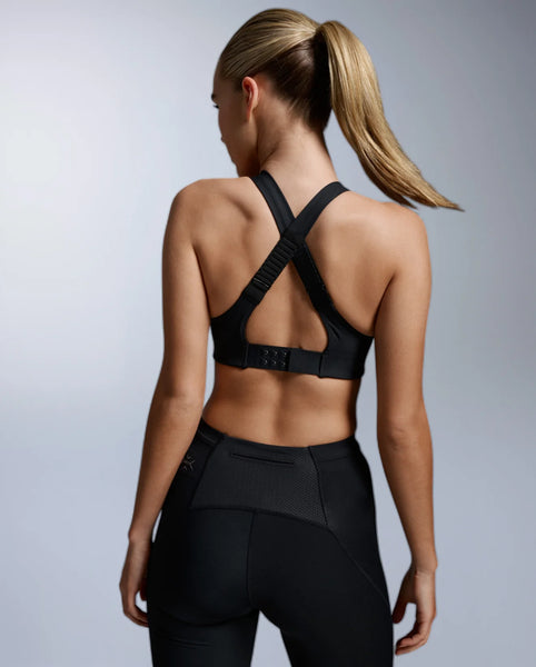 2XU Womens Light Speed High Impact Bra (Black/Black Reflective)