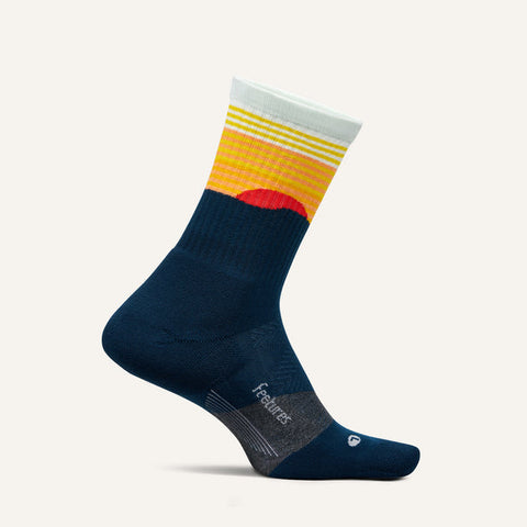 Feetures Trail Max Cushion Mini Crew Socks (Table Rock Navy)