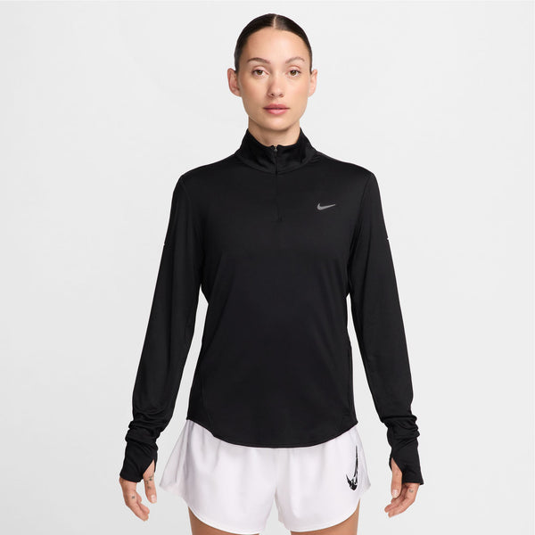 Nike Womens Swift Dri-Fit UV 1/4 Zip Running Top (Black)