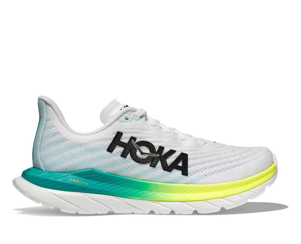 Hoka Womens Mach 5 (White/Blue Glass)