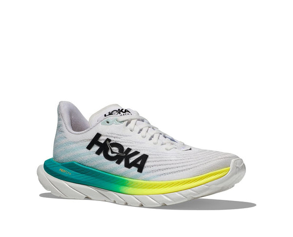 Hoka Womens Mach 5 (White/Blue Glass)