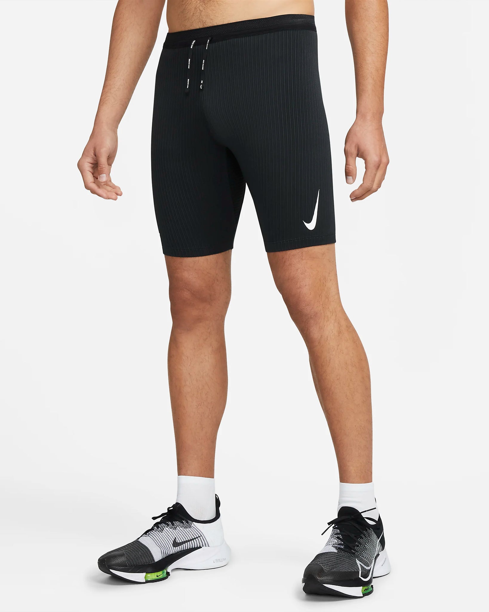 Nike Mens DRI-FIT Aeroswift 1/2 Running Tights (Black) – The Happy Runner