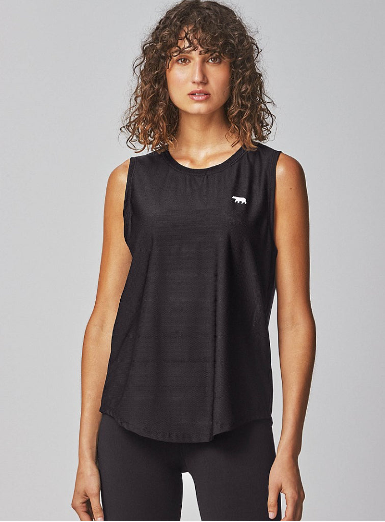 Running Bare Dial It Up Workout Tank (Black)