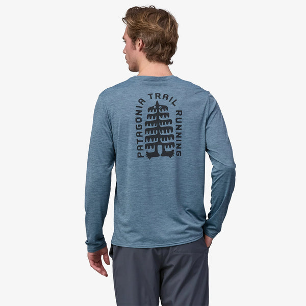 Patagonia M Cap Cool Lightweight L/S Graphic Shirt (Tree Trotter: Utility Blue)