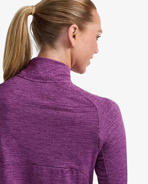 2XU W Ignition 1/4 Zip (Wood Violet/White-Reflective)