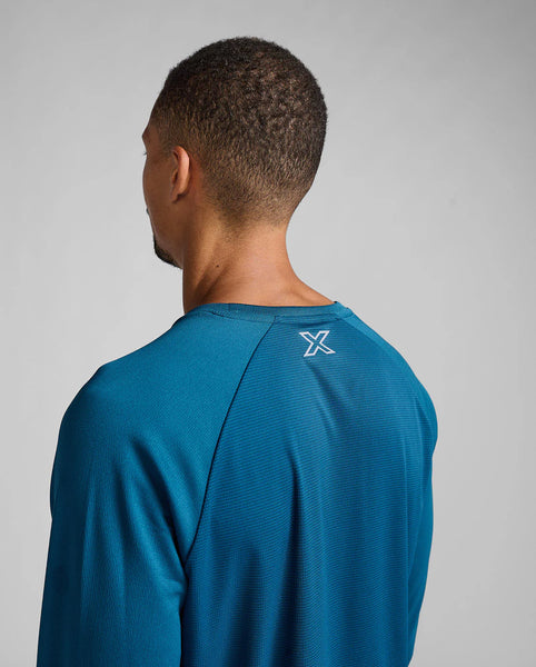 2XU M Aero L/S Run Tee (Majol/Silver Reflective)