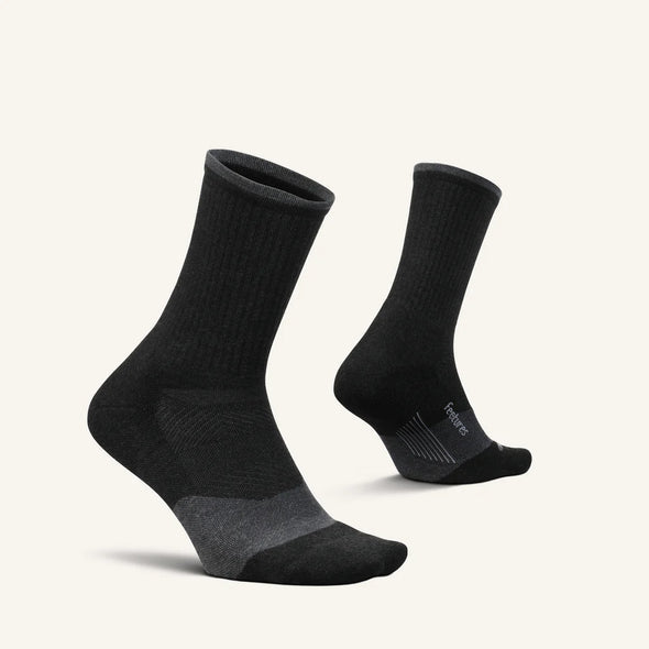 Feetures Trail Max Cushion Mini Crew Socks (Charcoal)