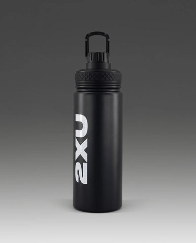 2XU Metal Water Bottle (Black/White