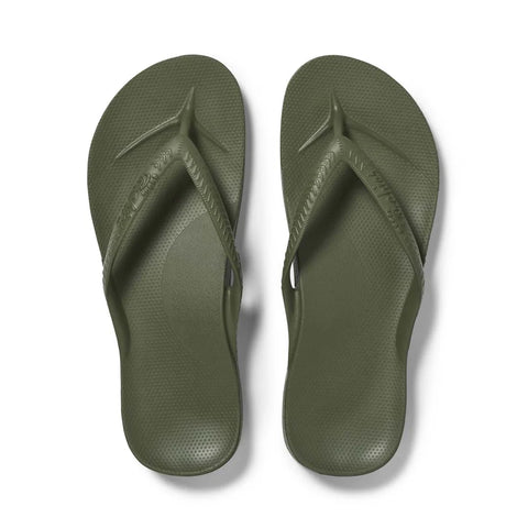 Archies Support Thongs (Khaki Green)