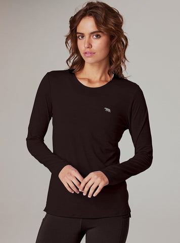 Running Bare Modal Elevate L/S Tee (Black)