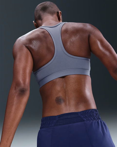 Nike Womens Swoosh Medium Support Sports Bra (World Indigo/White)