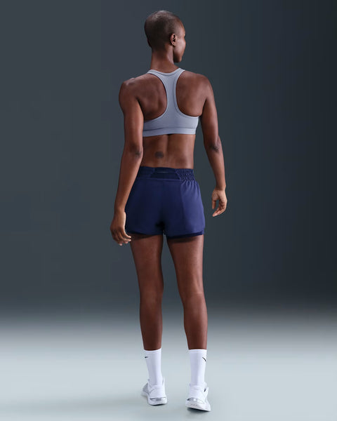 Nike Womens Swoosh Medium Support Sports Bra (World Indigo/White)