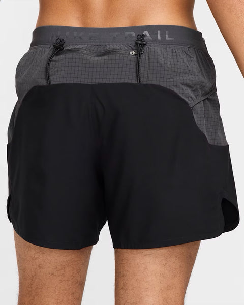 Nike Mens Second Sunrise 5" Trail Run Short (Black/Anthracite/Black/Summit White)