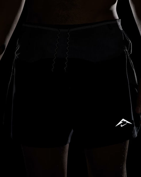 Nike Mens Second Sunrise 5" Trail Run Short (Black/Anthracite/Black/Summit White)